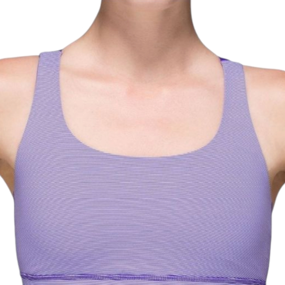 Lululemon Energy Bra Size 8 Wee Stripe Bruised Berry Cool Breeze